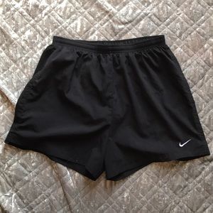 Black nike running shorts